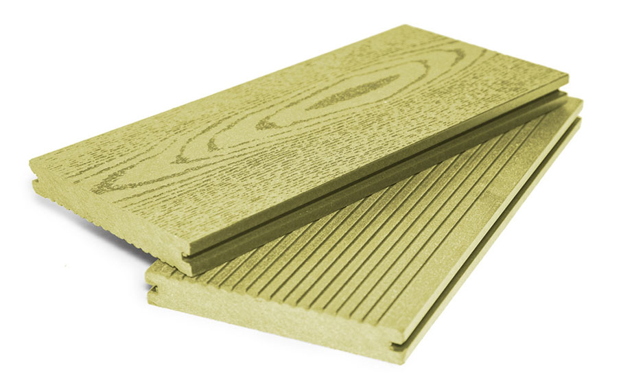 Террасная доска Grand Line 140 мм вельвет и тиснение массив Золотой, 4 м