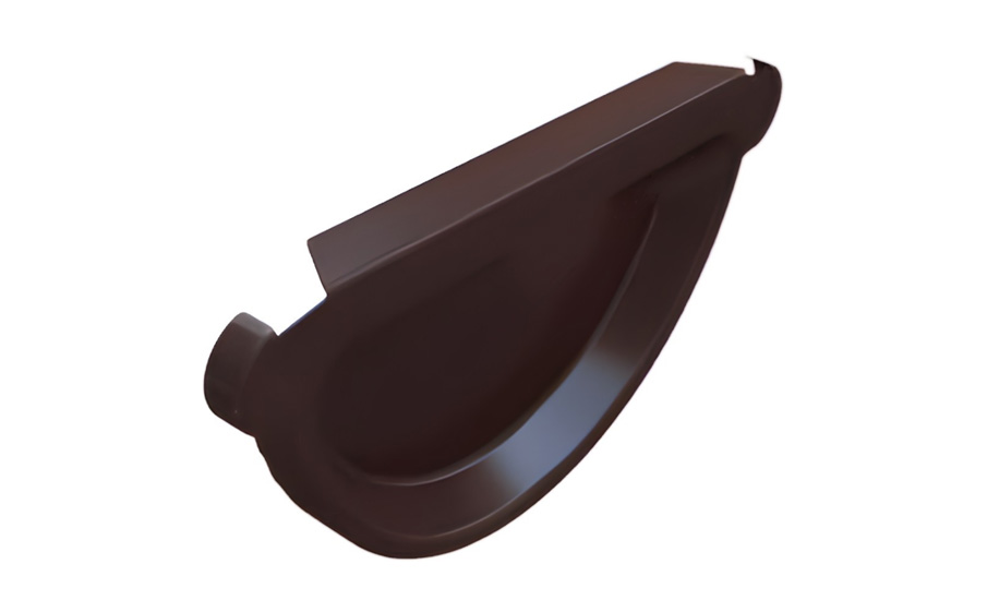 Заглушка желоба BRAAS, 125/90 мм, сталь, темно-коричневый