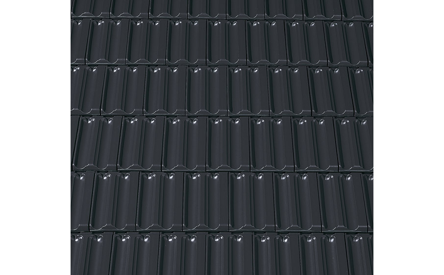 Керамическая черепица рядовая CREATON Ratio Hongeda Nuance антрацит ангоб