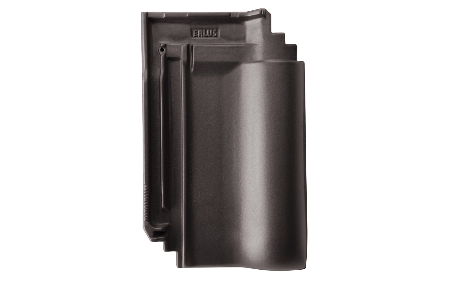 Керамическая черепица рядовая ERLUS Е 58 S антрацит, матовый ангоб