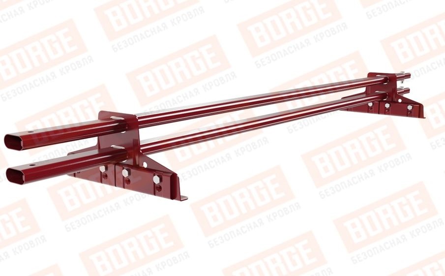 Снегозадержатель трубчатый Borge для фальцевой кровли оцинкованный RAL 3003, 1,5 м