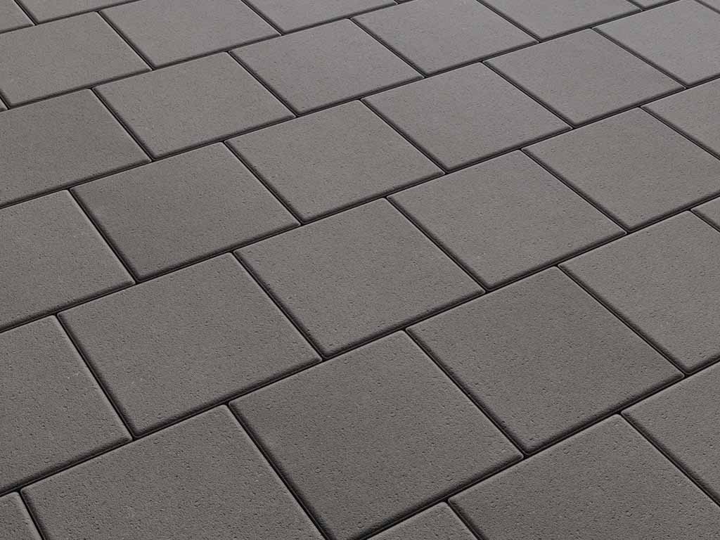 Плитка тротуарная Квадрат А.2.К.4 стандарт гладкий черный, 200*200*40 мм