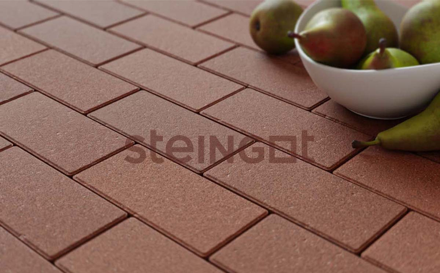 Плитка тротуарная Steingot Моноцвет, Прямоугольник, коричневый, 200*100*60 мм