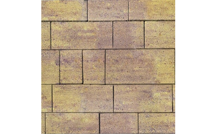 Плитка тротуарная SteinRus Инсбрук Тироль Б.4.Псм.6 гладкая, ColorMix Тахель, толщина 60 мм