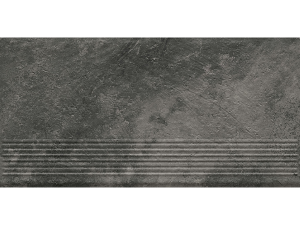 Клинкерная ступень с насечками Paradyz Ardis, Dark, 600*300*8,5 мм