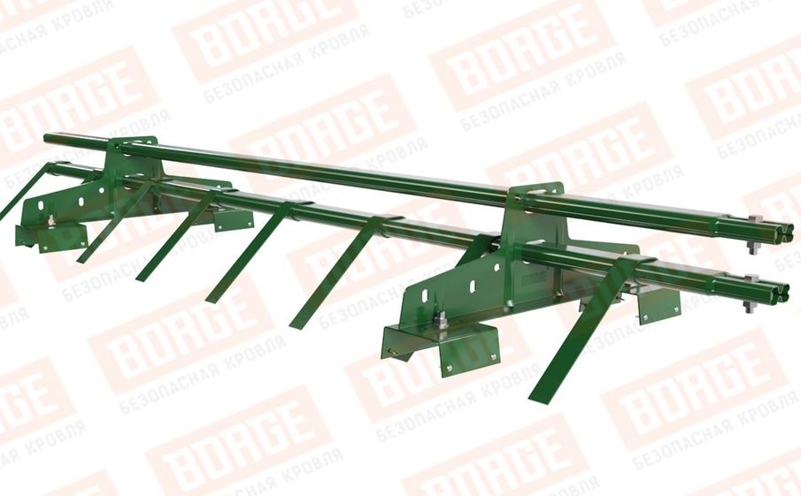 Снегозадержатель трубчатый Borge для профнастила H-114 оцинкованный RAL 6002, 1,5 м