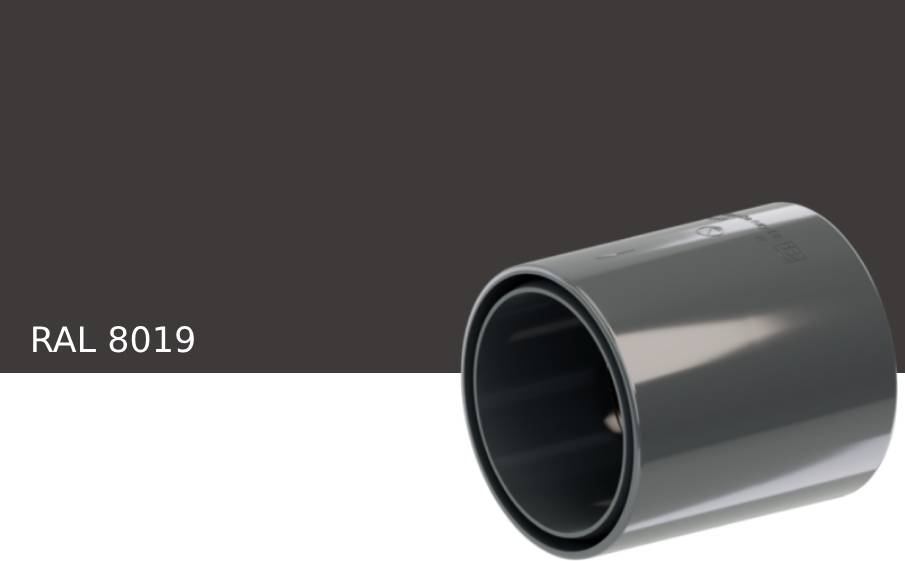 Муфта KROP PVC для системы D 130/90 мм, RAL 8019