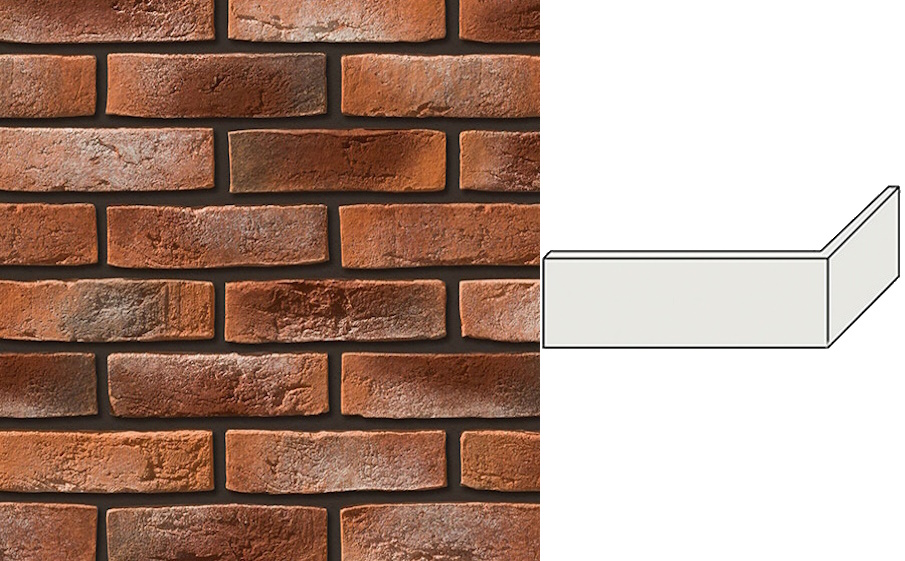 Декоративный кирпич Leonardo Stone угловой элемент Дижон 220/110*70*14 мм 490