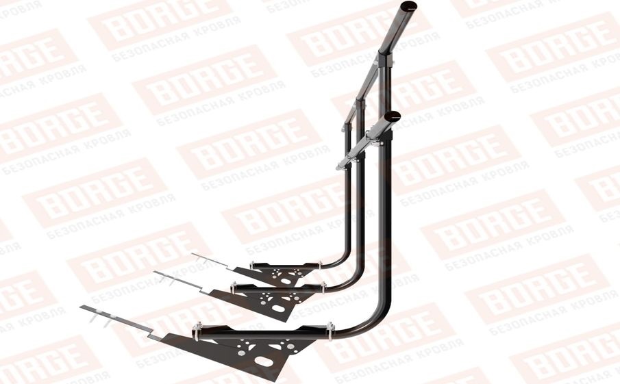 Кровельное ограждение Borge для кровли из композитной черепицы оцинкованное RAL 9005, 300*120 см