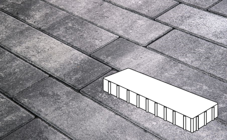 Плитка тротуарная Готика Natur, Плита Б.3.П.10, Скала, 500*125*100 мм