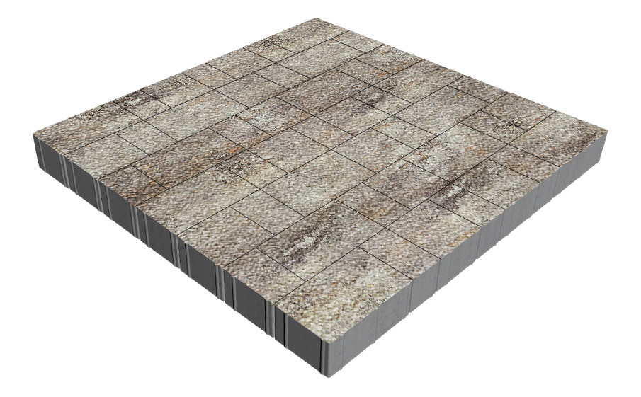 Плитка тротуарная SteinRus Новый город Рид В.8.Псм.8, Old-age, Берилл, толщина 80 мм