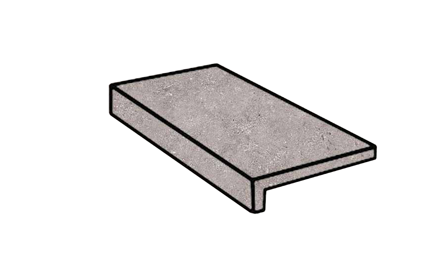 Клинкерная ступень прямой угол Stroeher Gravel Blend 962 grey 294x175x52x10 мм