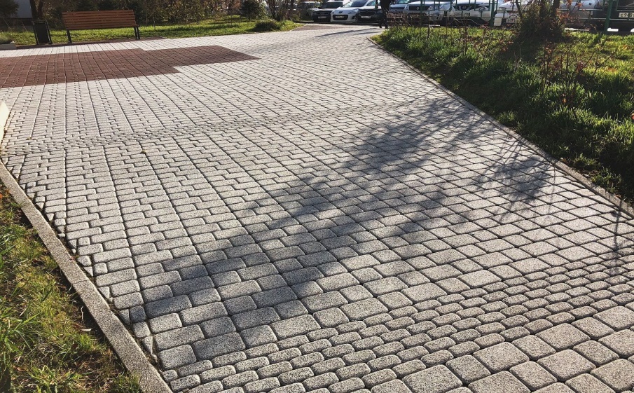 Плитка тротуарная Классико А.1.КО.4 стоунмикс белый с черным, комплект 2 шт, толщина 40 мм