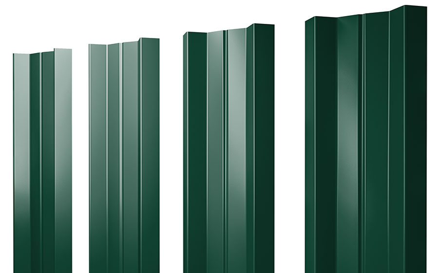 Штакетник М-образный А 0,45 Drap RAL 6005 зеленый мох