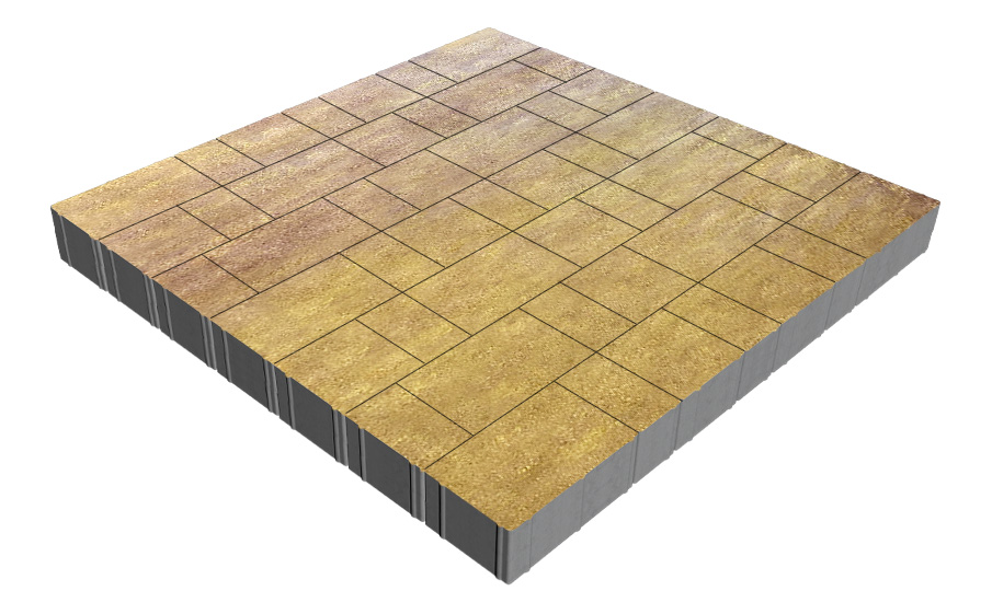 Плитка тротуарная SteinRus Новый город Рид В.8.Псм.8, гладкая, Брайс, толщина 80 мм