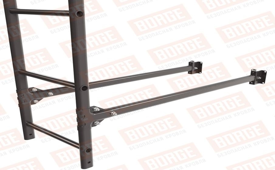 Лестница фасадная Borge (верхняя секция) оцинкованная RAL 8019, 2,7 м