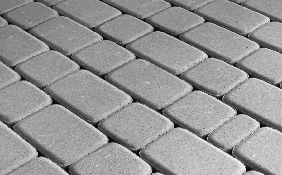 Плитка тротуарная Классико А.1.КО.4 стандарт гладкий серый, комплект 2 шт, толщина 40 мм