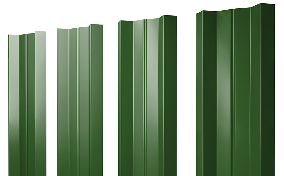 Штакетник М-образный А 0,45 PE RAL 6002 лиственно-зеленый