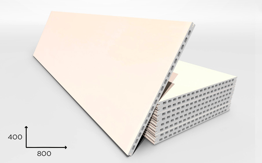 Керамогранитная плита Faveker GA20 для НФС, Beige, 800*400*20 мм