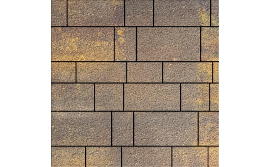 Плитка тротуарная SteinRus Инсбрук Тироль Б.4.Псм.6, Old-age, ColorMix Тоскана, толщина 60 мм