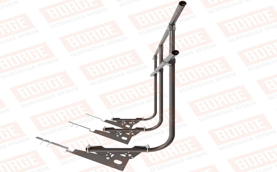 Кровельное ограждение Borge для черепичной кровли оцинкованное RAL 8019, 300*120 см