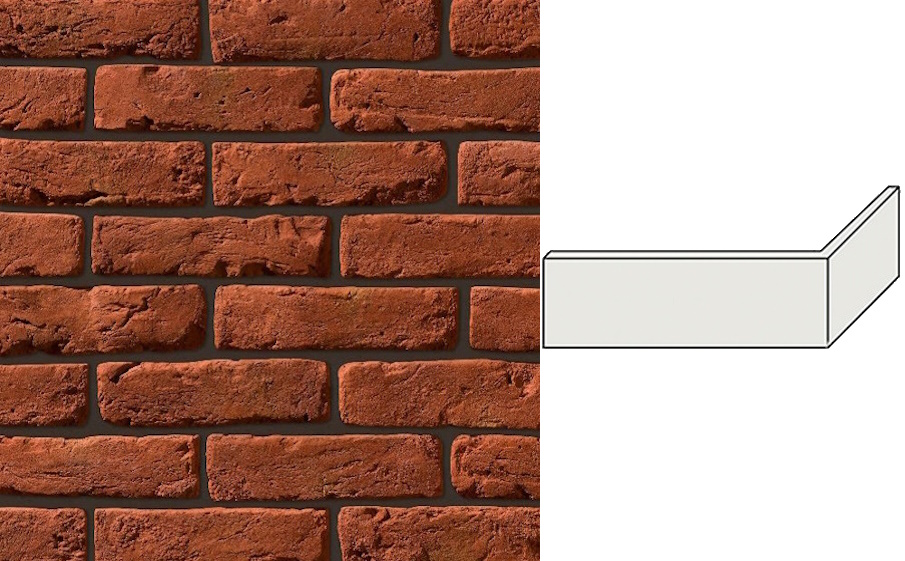 Декоративный кирпич Leonardo Stone угловой элемент Мадрид 245/110*80*19 мм 776