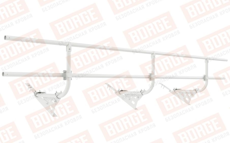 Кровельное ограждение Borge для кровли из композитной черепицы оцинкованное RAL 9003, 300*60 см