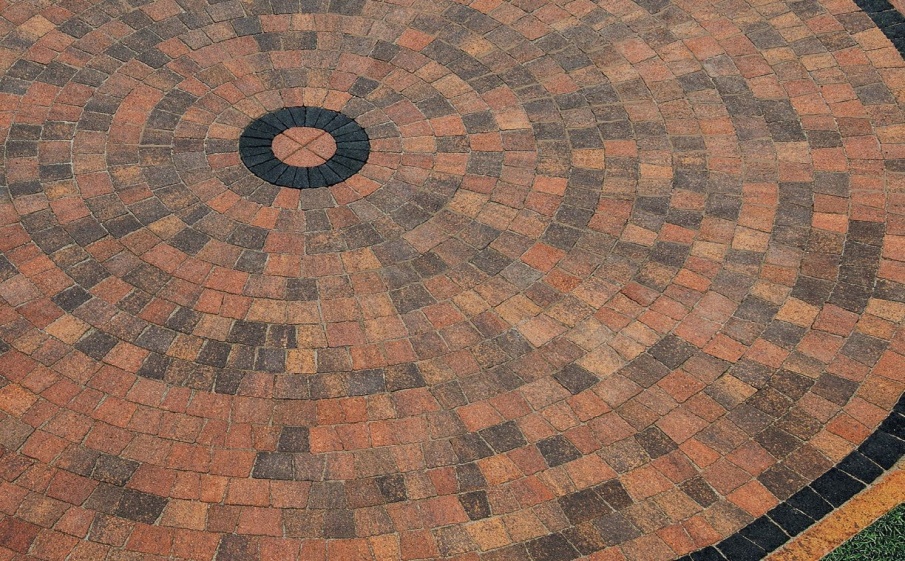 Плитка тротуарная Антик Б.3.А.6 листопад гладкий осень, комплект 5 шт, толщина 60 мм