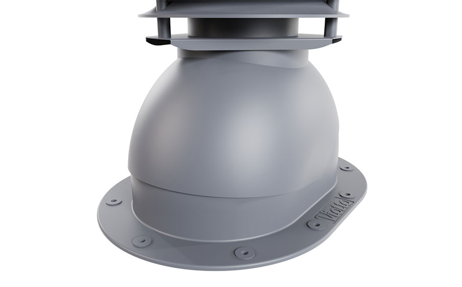 Выход вентиляции канализации Viotto для готовой мягкой и фальцевой кровли d=110 мм утепленный, RAL 7024 графит