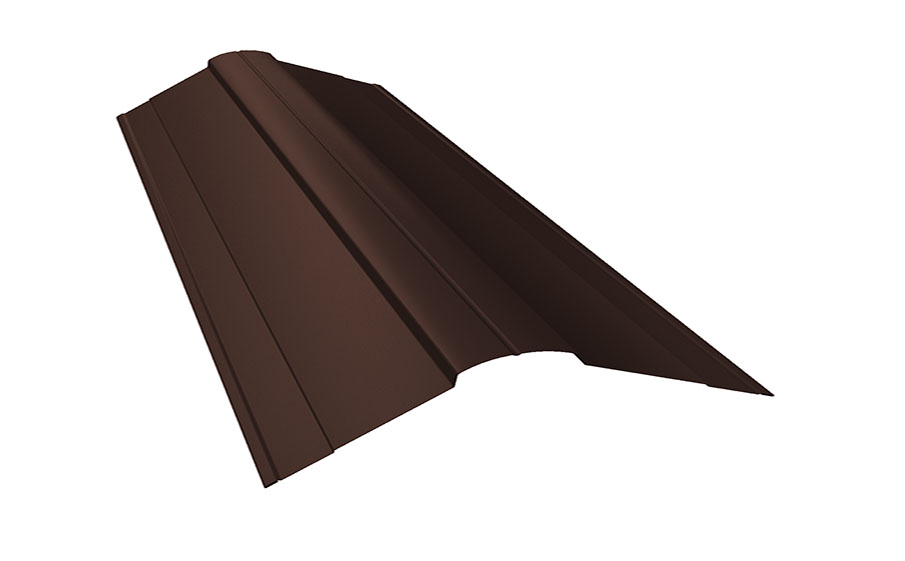 Планка конька фигурного 100*100 мм Grand Line Satin Matt RAL 8017, 2 м