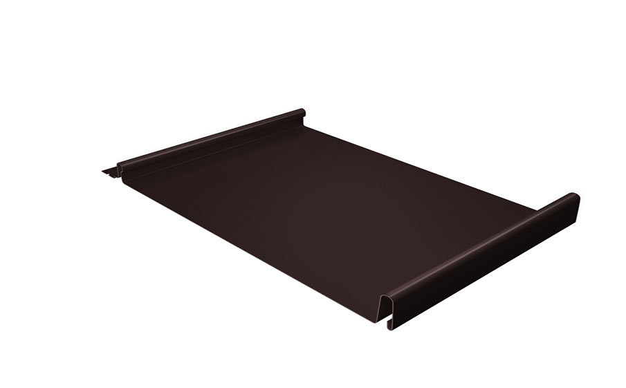 Фальцевая кровля Grand Line Кликфальц® Velur 20 RAL 8017 шоколад 