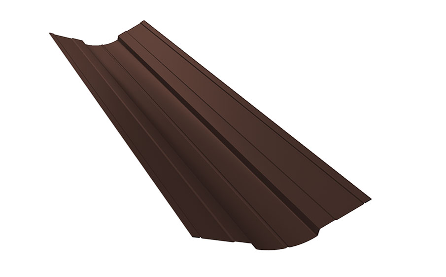 Планка ендовы верхней фигурной 70*70 мм Grand Line PurPro Matt RAL 8017, 2 м