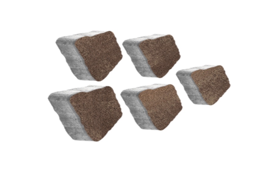 Плитка тротуарная Антик Б.3.А.6 листопад гранит хаски, комплект 5 шт, толщина 60 мм