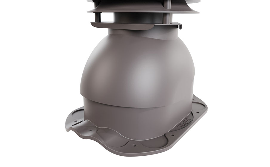 Выход вентиляции канализации Viotto для металлочерепицы Finnera d=110 мм утепленный, RAL 8019 серо-коричневый