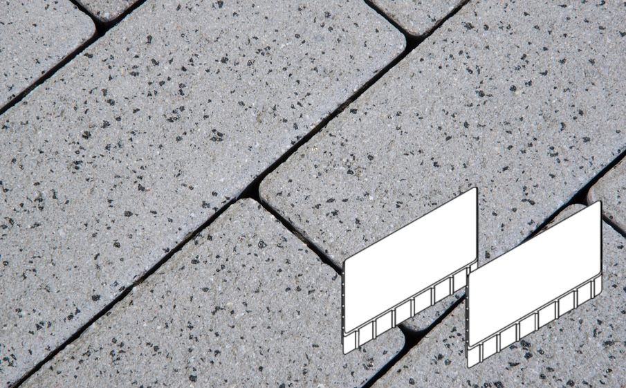 Плитка тротуарная Готика Granite FERRO, Плита AI Б.7.Ф.8, Белла Уайт, 700*500*80 мм