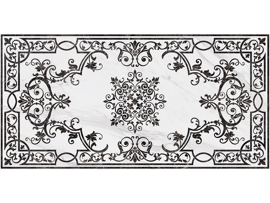 Керамогранит KERAMA MARAZZI Монте Тиберио белый декорированный лаппатированный обрезной, 1195*1195*9 мм