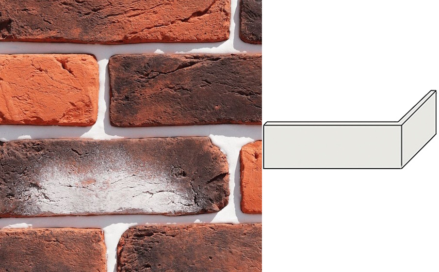 Декоративный кирпич Leonardo Stone угловой элемент Орлеан 240/110*75*18 мм 480