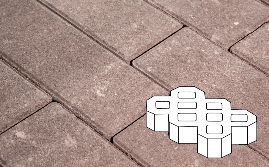 Плитка тротуарная Готика Natur, Экопарковка Б.6.ГР.10, Какао, 600*400*100 мм