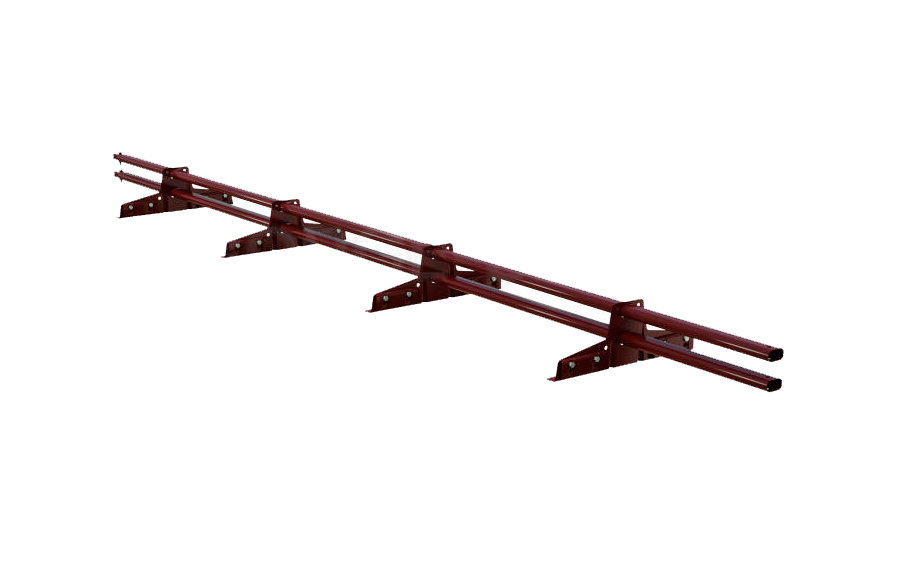 Комплект трубчатого снегозадержания Borge для фальцевой кровли 3 м, кирпично-красный