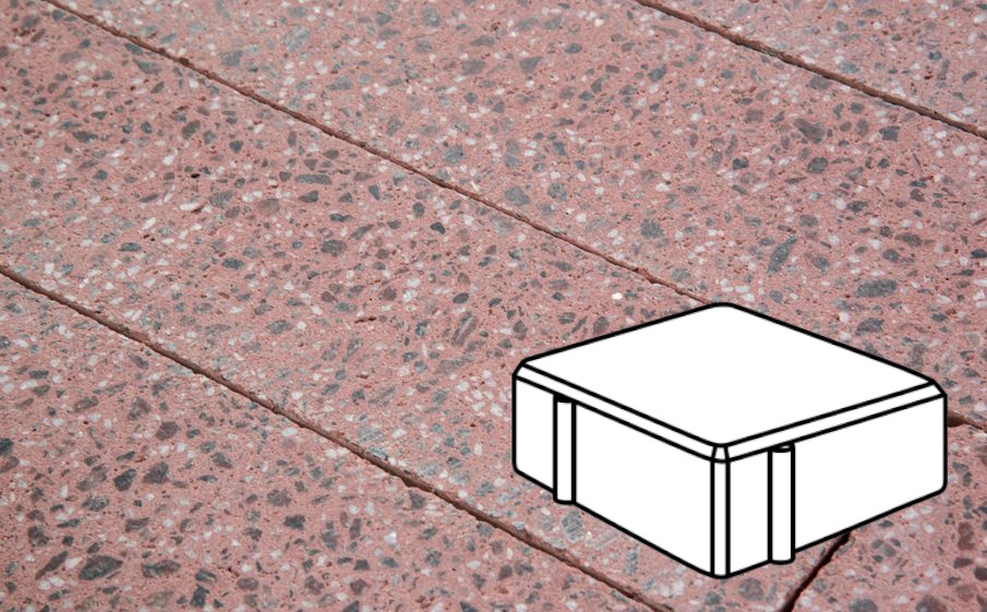 Плитка тротуарная Готика, Granite FINO, Квадрат В.1.К.8, Ладожский, 100*100*80 мм