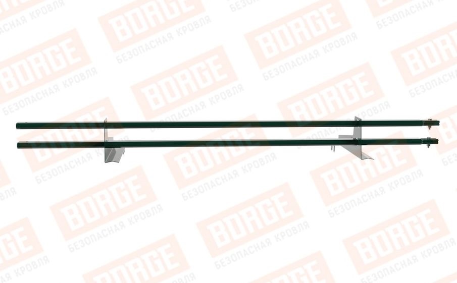 Снегозадержатель трубчатый Borge для черепичной кровли оцинкованный RAL 6005, 1,5 м