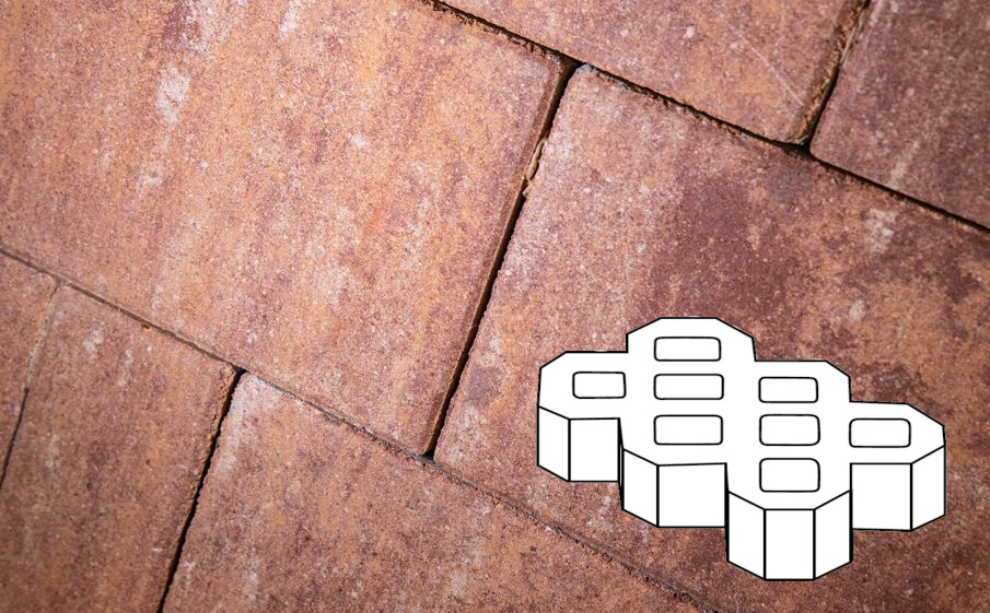 Плитка тротуарная Готика Natur, Экопарковка Б.6.ГР.10, Терракота, 600*400*100 мм