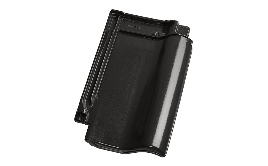 Керамическая черепица рядовая TONDACH Samba 11 (Sensaton 11), Black glazed