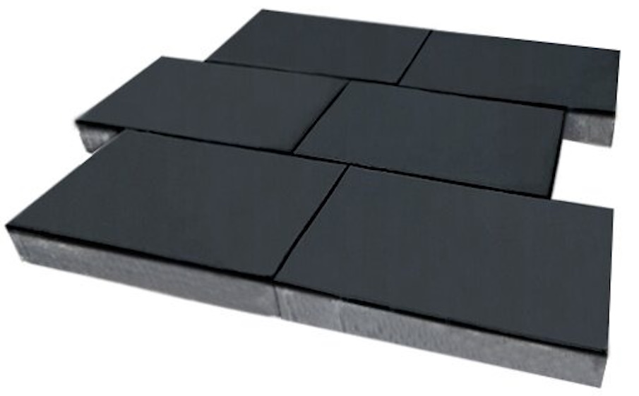 Плитка тротуарная SteinRus Парк Плейс Б.3.П.8, гладкая, графит, 600*300*80 мм
