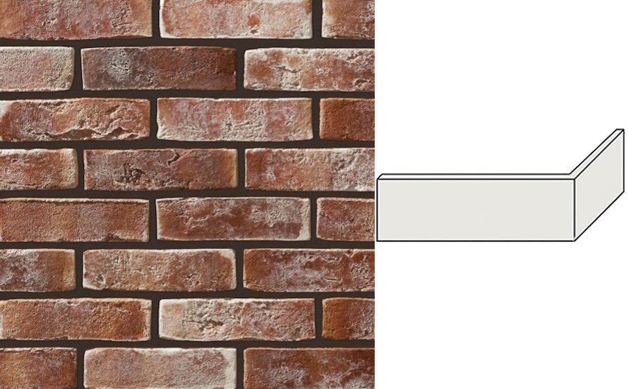 Декоративный кирпич Leonardo Stone угловой элемент Дижон 220/110*70*14 мм 788