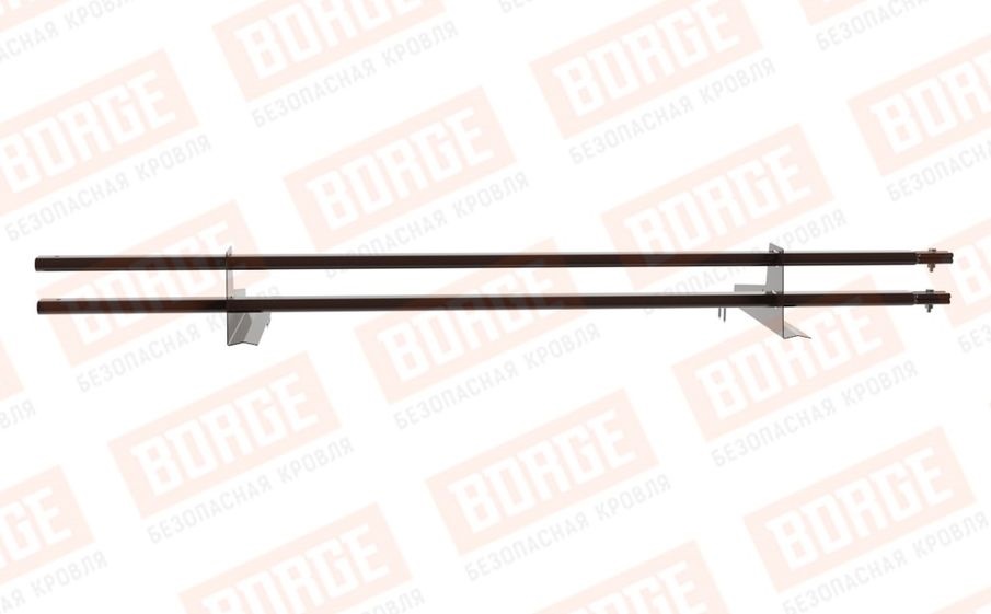 Снегозадержатель трубчатый Borge для черепичной кровли оцинкованный RAL 8017, 1,5 м