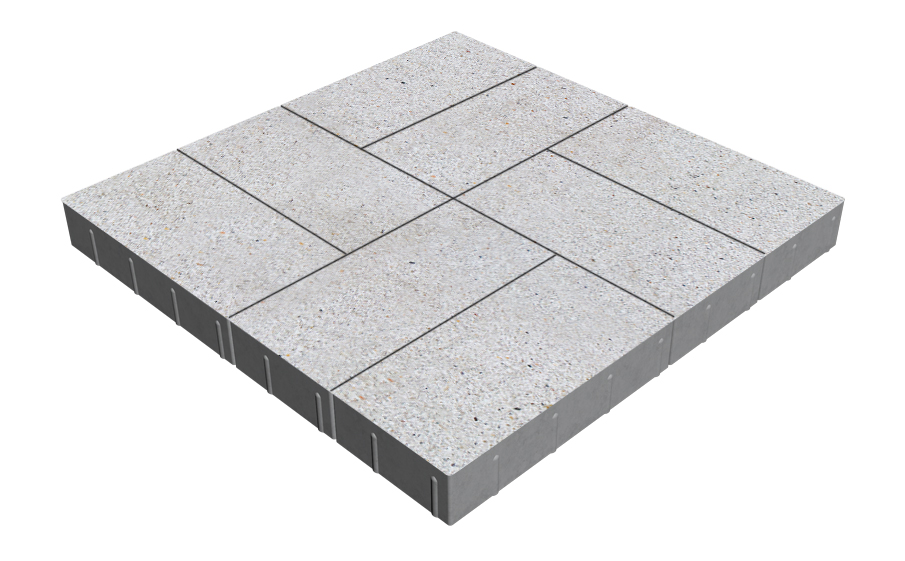 Плитка тротуарная SteinRus Грас Б.4.П.8, Backwash, Эльтон, 400*200*80 мм