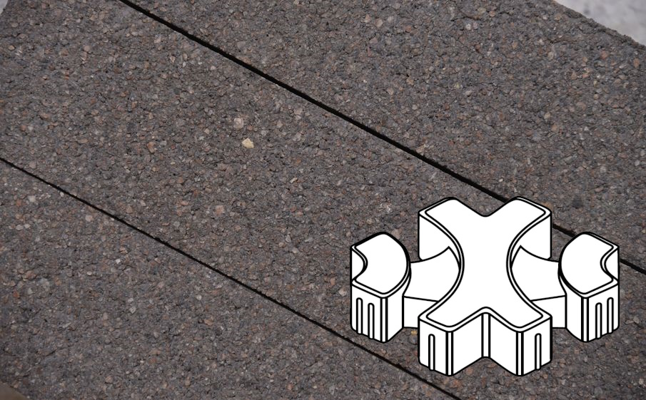 Плитка тротуарная Готика Premium Silver, Эко-фантазия Б.3.ГР.8, №13, 300*300*80 мм