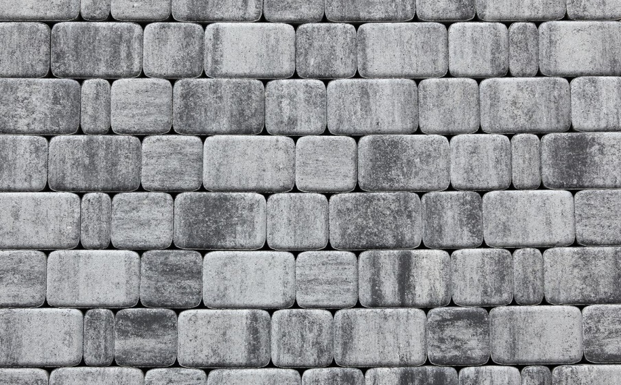 Плитка тротуарная Классико А.1.КО.4 листопад гладкий антрацит, комплект 2 шт, толщина 40 мм