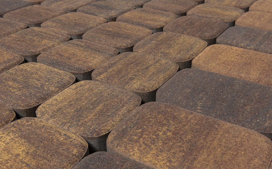 Плитка тротуарная BRAER Классико Дуо Color Mix Мальва, 115/172*115*40 мм